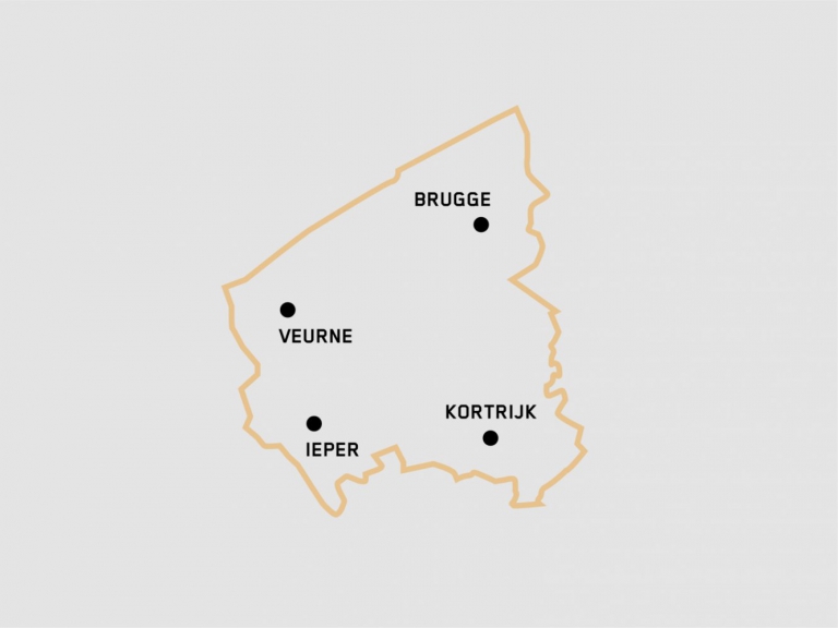 Kaart balie West-Vlaanderen